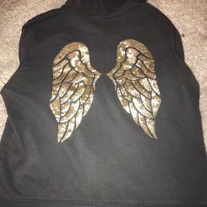 VICTORIA'S SECRET Grey Angel Wing Zip-Up🤍